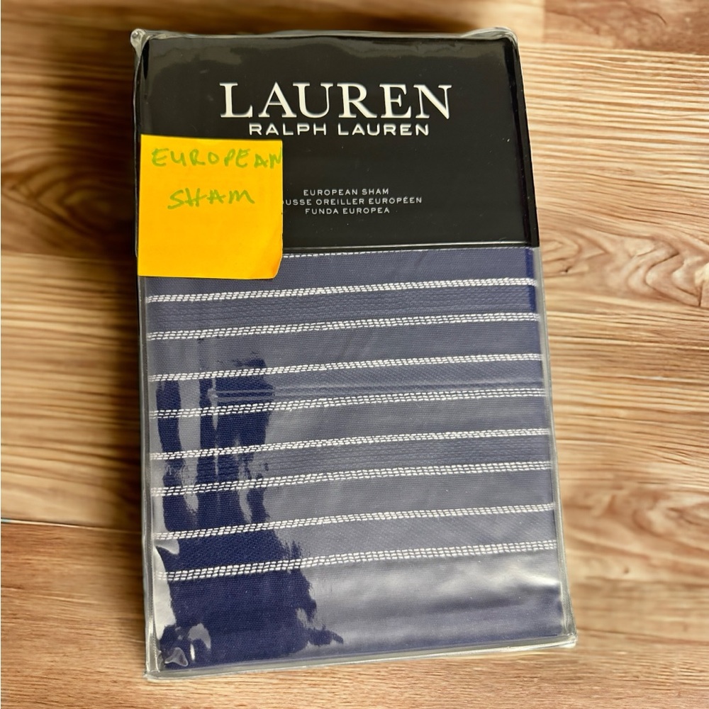 NWT - Ralph Lauren Home Blue and White Shelbourne Euro Sham $39